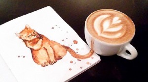 Egy orosz művésznő macskaként festi le a kávék ízeit